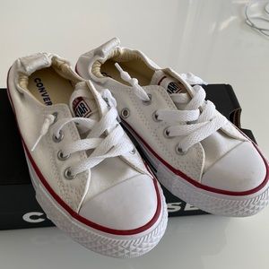white Converse Slip on sneakers- Size 13 little kids